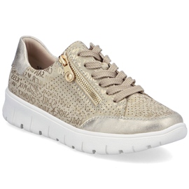 Kvinders sportssko Beige Golden Rieker N1316-90 gylden