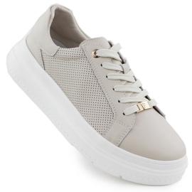 Kvinders sportssko på platformen Beige Filippo 6731