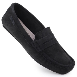 Women's Leather Loafers Black Big Star RR274948 sort