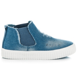 Sport Denim sneakers over anklen blå