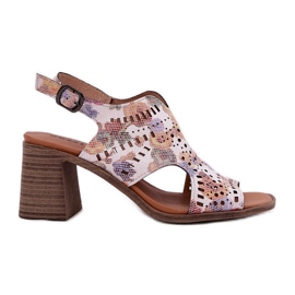 Jezzi Openwork Women's Sandals på multicolor -stolpen flerfarvet