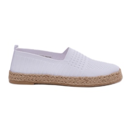 Kvinders espadrilles med Vinceza Braid 13624 White hvid