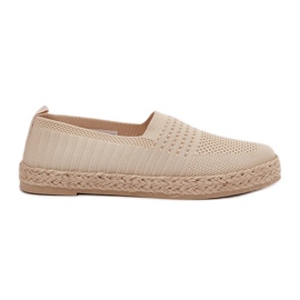 Kvinders espadrilles med Vinceza 13624 beige fletning
