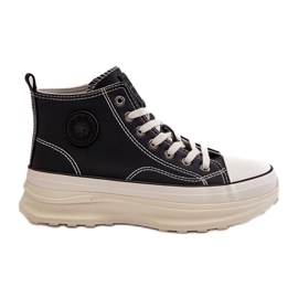Kvinders sneakers på platformen Big Star OO274063 Sort platform