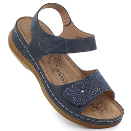 Kvinders sandaler til velcro Evento 8988 blå