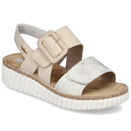Kvinders sandaler til beige Rieker 69260-60