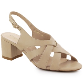 Kvinders høje hæle Sergio Leone SK889 Sandaler beige