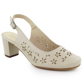 Kvinders sandaler fulde af åbent beige Sergio Leone SK179