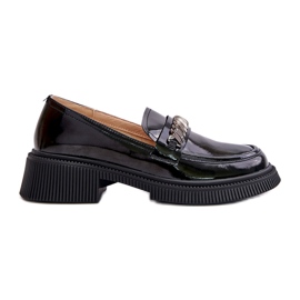 S.Barski Kvinders lakerede loaffoles loafers med dekoration LZ42-030 sort