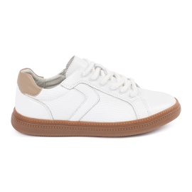 Hvide sneakers kvinders læder Sergio Leone