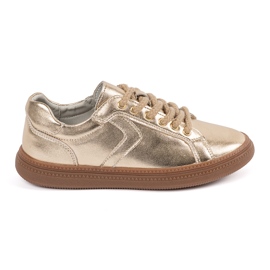 Golden Sneakers Women's Leather Sergio Leone gylden