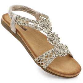 Kvinders komfortable sandaler irsona Golden Artiker 56C1281 gylden
