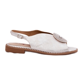 S.Barski Shiny Women's Sandals Dekorative detaljer S. BARSKI KV51-012 Sølv