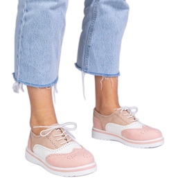 Pink klassiske Oxford -sko lyserød