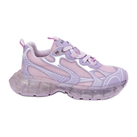 Kvinders læder sneakers goe rr2n4081 lilla violet