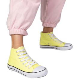 Gul klassisk ankel -sneakers
