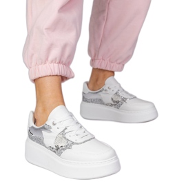Hvide sneakers med glitter