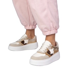 Leopard sneakers med glitter flerfarvet