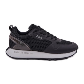 Big Star Mænds sneakers på den store stjerne RR174361 Hi-Polish Platform Black System sort