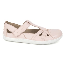 Kvinders barfodede sko Ultralekkie Half -Lane Olivier 1285 Powder Velcro Pink lyserød
