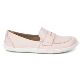Olivier Barfodet elegant kvinders minimalistiske læder loafers 1280 pulverrosa lyserød