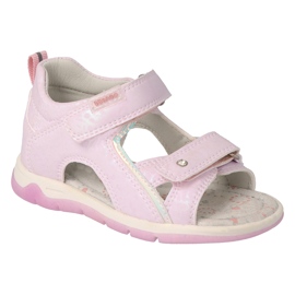 Befado børnesandaler med velcro, læderindsats 170P091, pink lyserød