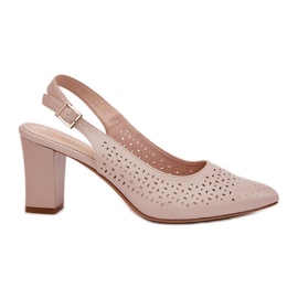 Openwork Sandaler med spidse tæer på Sergio Leone SK163 Sergio SK163 Post beige