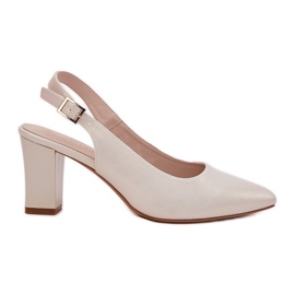 Komfortable pumper på Sergio Leone SK162 Pearl Post beige