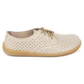 Olivier Kvinders barfodede minimalistiske sneakers 1288pol beige