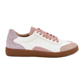 Kvinders læder sneakers Zazoo N1220 White hvid
