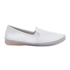 Maciejka læder ballerinas T3512-11 hvid