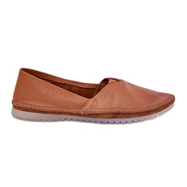 Læder ballerinas glat Maciejka T1930-29 Brown brun