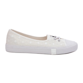 Sneakers Women's Sneakers med broderi Lee Cooper LCW-25-31-3447L White hvid