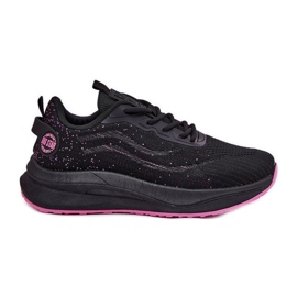 Big Star Sports-sneakers på den store stjerne RR274523 HI-POLISK PLATFORM SVART SYSTEM sort