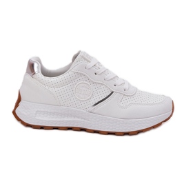 Kvinders sneakers på platformen Big Star RR274487 Hi-Polish System White hvid