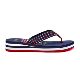 Kvinders flip -Flops flip -flops på Wedge Big Star RR274A126 Navy Blue blå