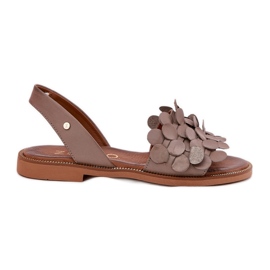 Zazoo Leve sandaler med en Wheelsoo -note lærer 40425 Darpeege beige
