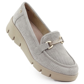 Kvinders lædersko til bryllupper Filippo 7002 beige