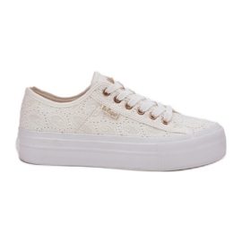 Kvinders sneakers med blonder Lee Cooper LCW-25-31-3438L White hvid