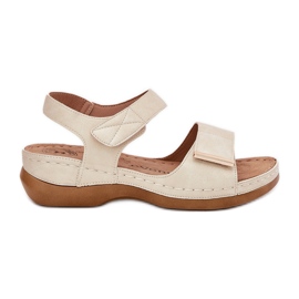 Evento Komfortable kvinders velcro -sandaler gylden