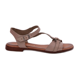 Zazoo 40182 kvinders mørke velsignelse sandaler beige