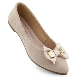 Kvinders ballerinas med en bue beige potocki BB23310