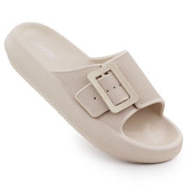 Big Star Kvinders sportsflip flops på en tyk sål beige stor stjerne RR274A582