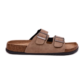 Evento Kvinders flip flops med klemmer på en korkplatform beige