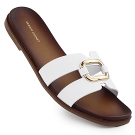 Kvinders flip flops med hvid Sergio Leone SK077H