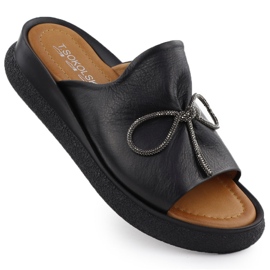 Women's Leather Summer Summies Black T.Sokolski L25-154 sort