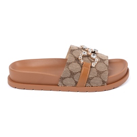 Seastar Brun flip -flops med dekoration