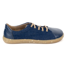 WASAK Kvinders barfodede sko minimalistisk læder 0771W Navy Blue Jeans blå