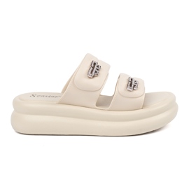 Seastar Lys -beige kvinder flip flops på platformen