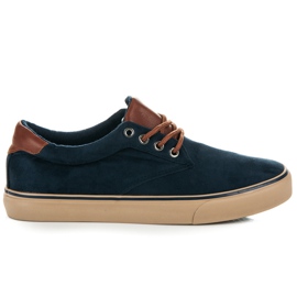 L&H Sneakers i ruskind blå